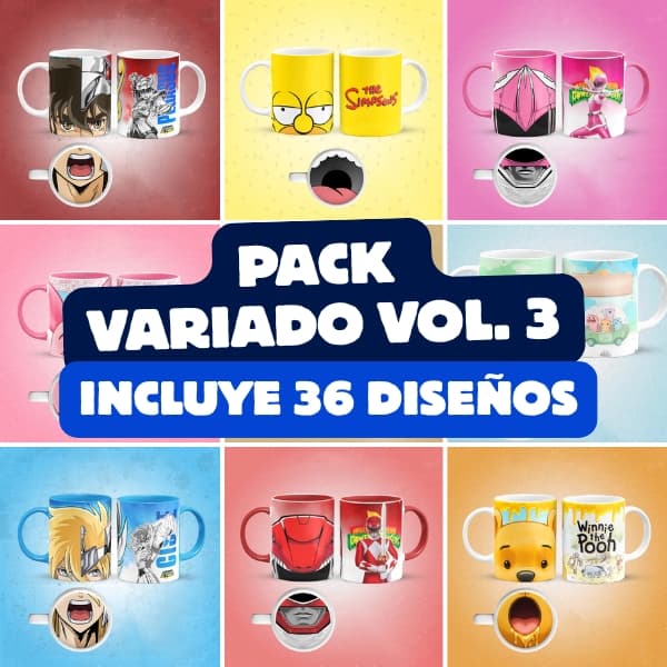 Diseños para tazas: Pack Variado Vol. 3