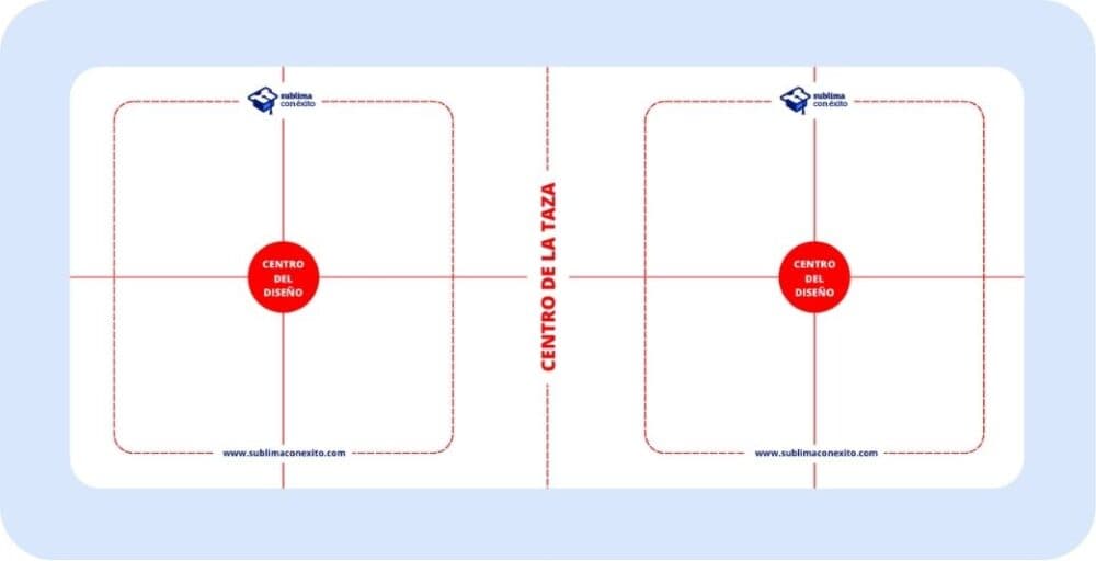 Plantilla para centrar diseños en tazas