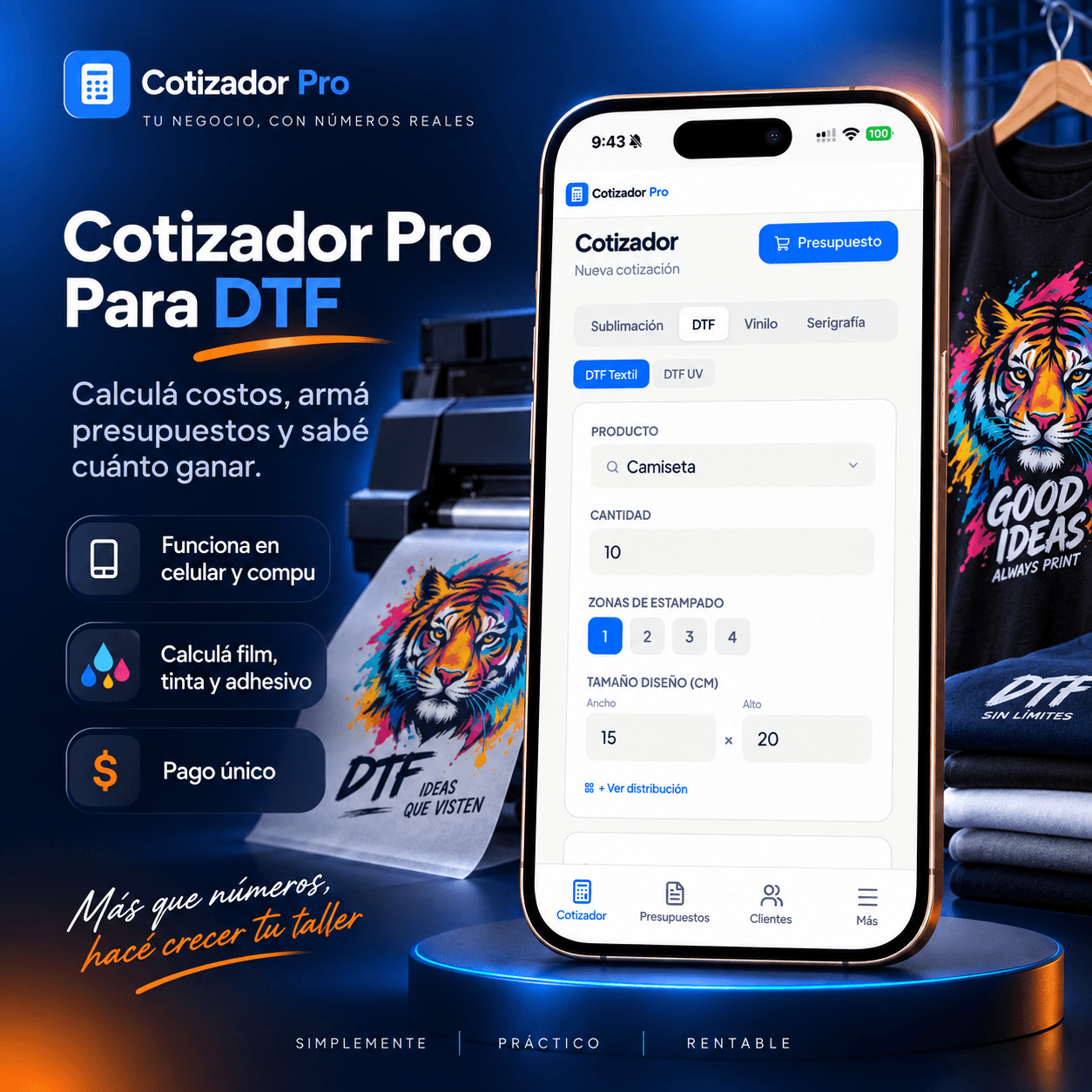 O preço exato de cada estampa DTF, em 30 segundos