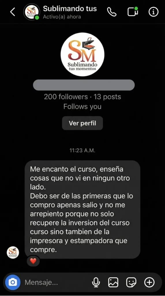 Testimonio de Sublimando tus momentos