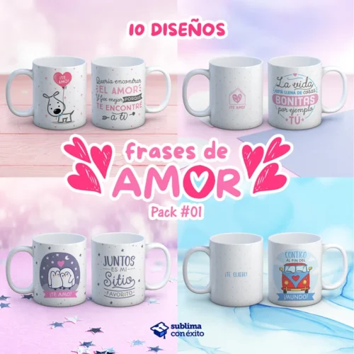 Diseños con frases de amor Pack #01